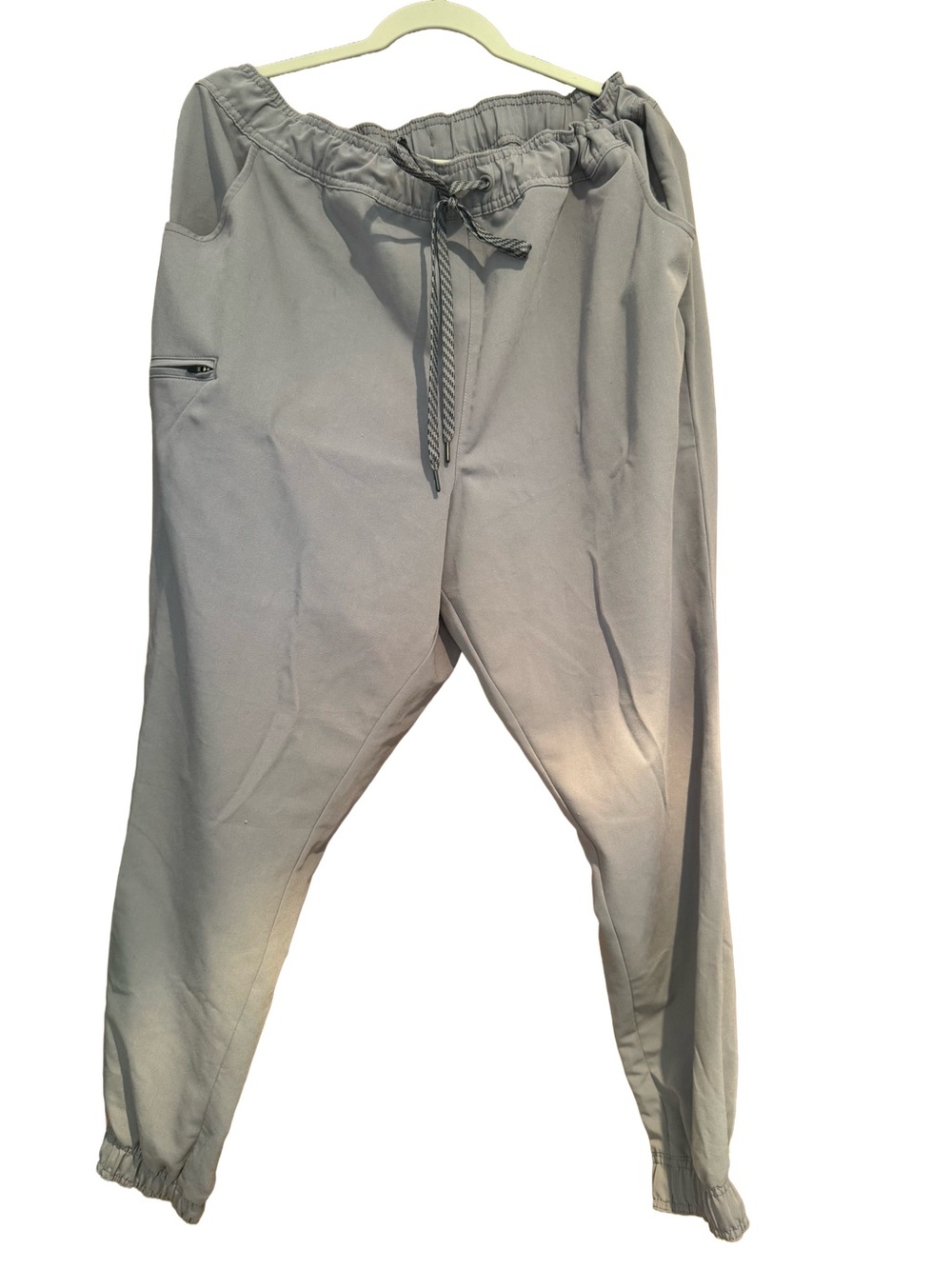 Jaanuu Women's Light Gray Drawstring Jogger Pants